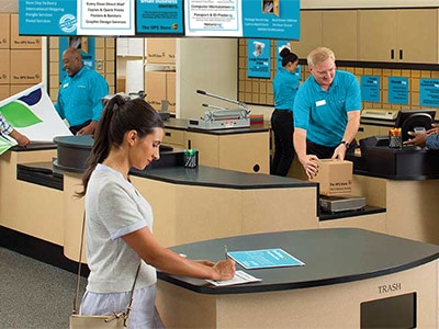 Customers inside The UPS Store